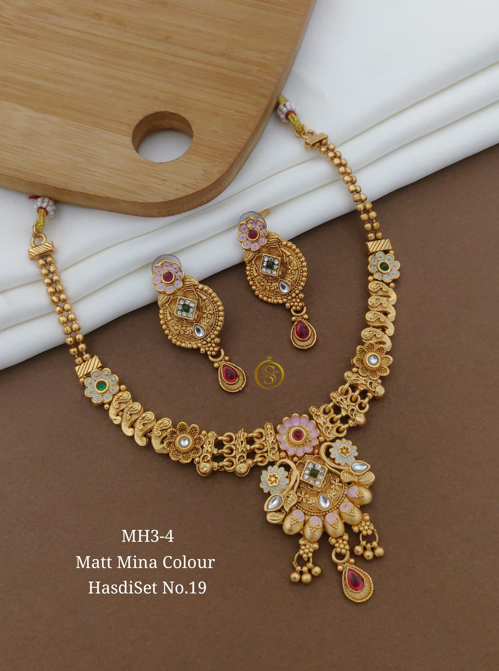3 MH Designer Matte Mina Colour Hasadi Set Wholesale Price In Surat
